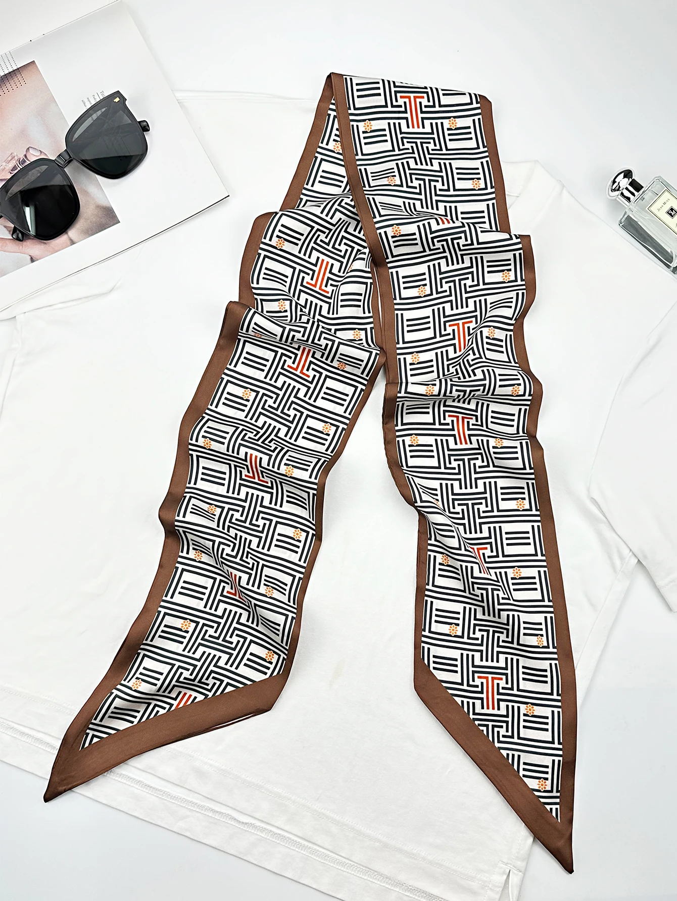 Luxury Geometry Skinny Silk Sc - Women Fashion Necktie recension och pris