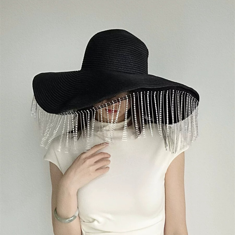Rhinestone Tassel Oversized Br - Women Fashion Photoshoot recension och pris