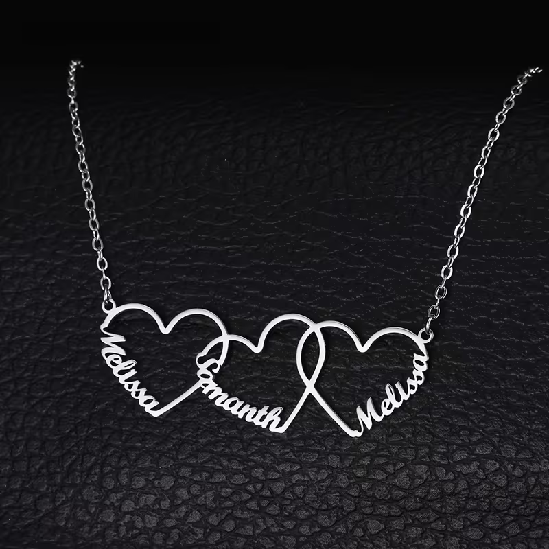 Custom Interlocking Heart Name - Women Fashion Names recension och pris