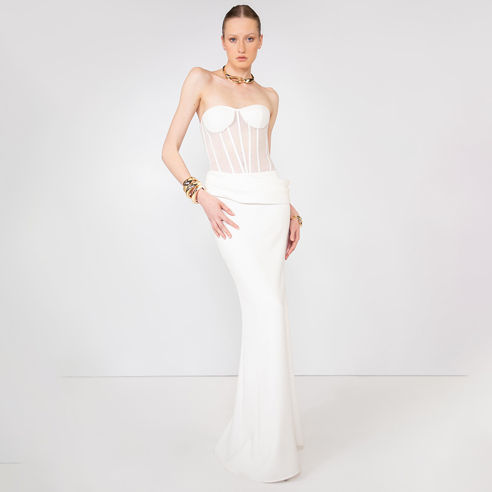 Sexy See-through Fishbone Even - Women Fashion Dress Names recension och pris