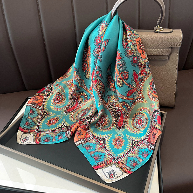 100% Real Silk Square Scarf Wo - Women Fashion Necktie recension och pris