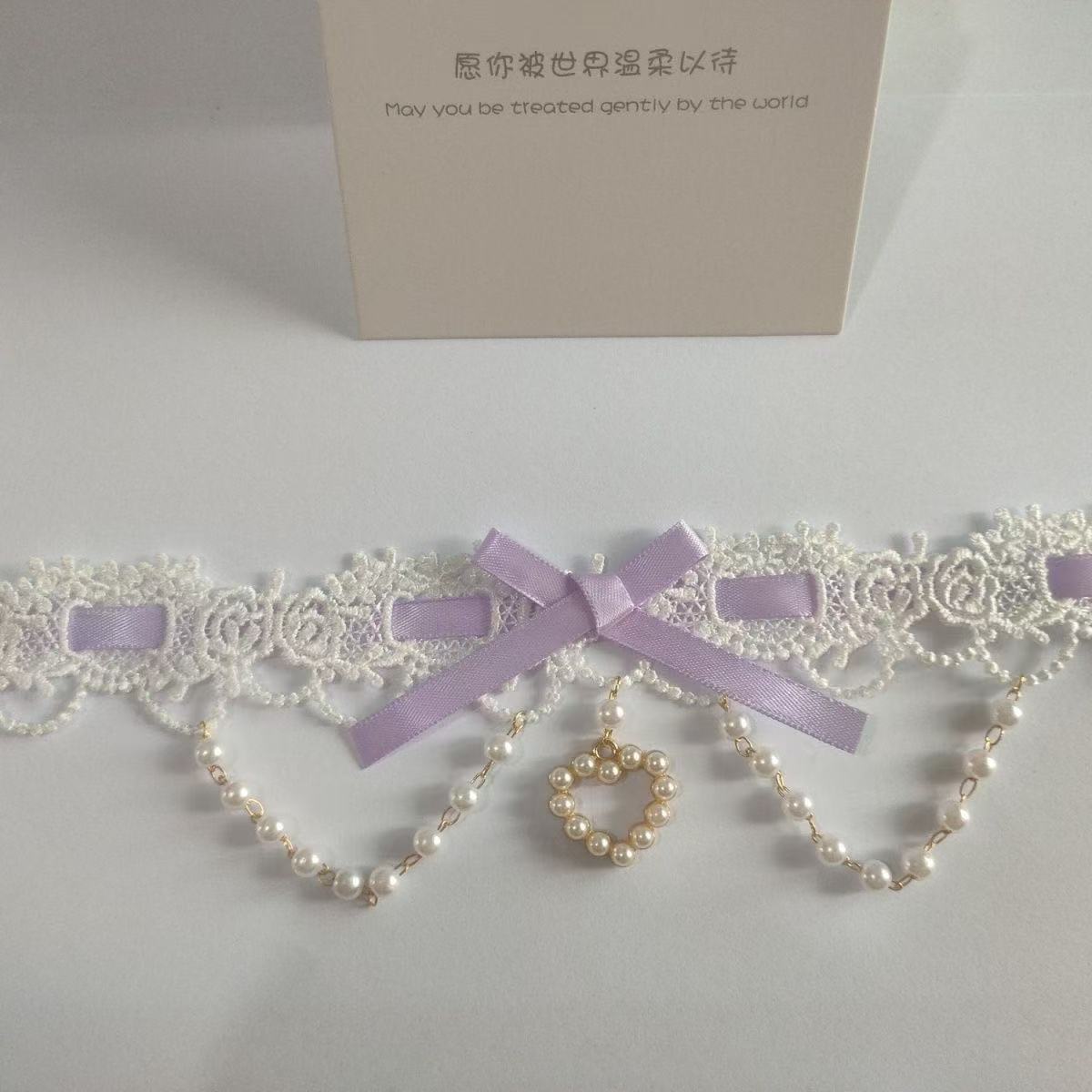 Sweet Lolita Pearl Lace Neckla - Women Fashion Photoshoot recension och pris