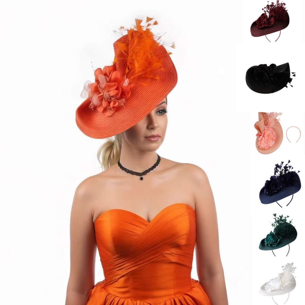 2026Exaggerated Straw Feather  - Women'S Fashion Kentucky Derby recension och pris