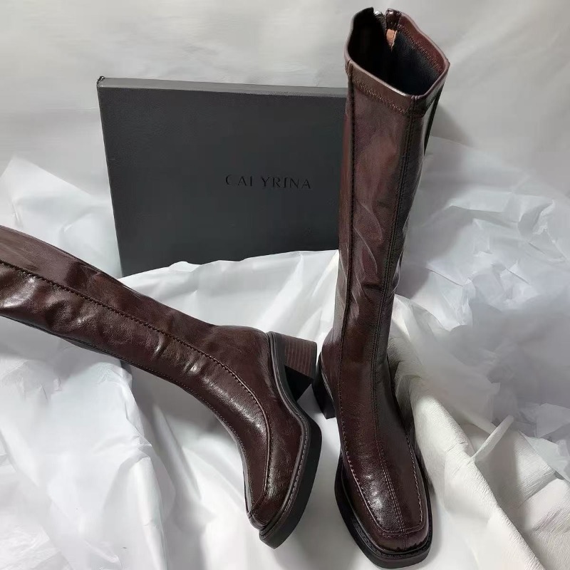 Round-toe Thick-soled Long Boo - Women'S Fashion Knee High Boots recension och pris