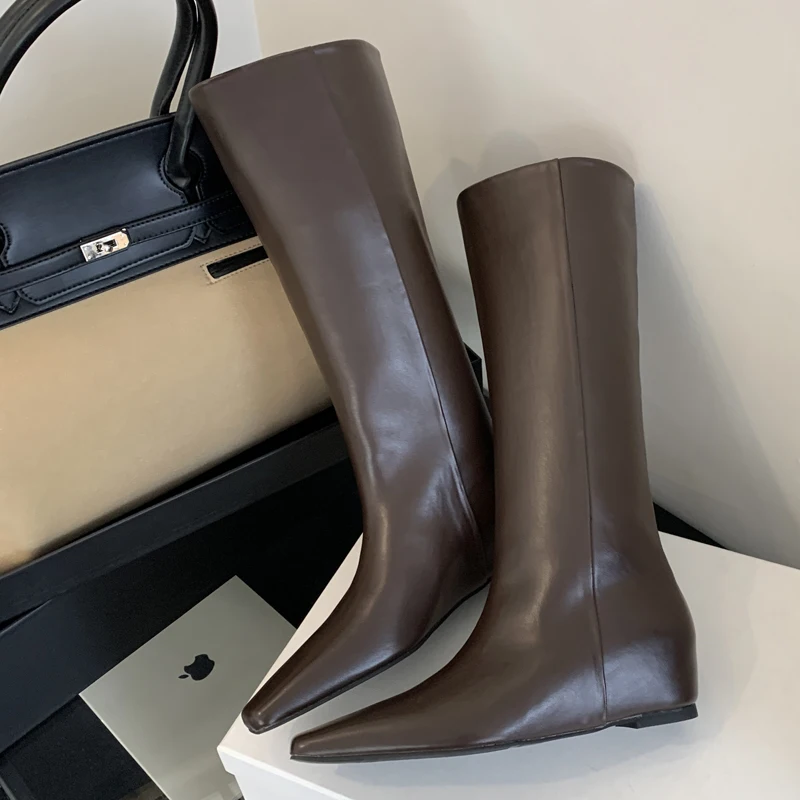 Eilyken Soft Leather Pointed T - Women'S Fashion Knee High Boots recension och pris
