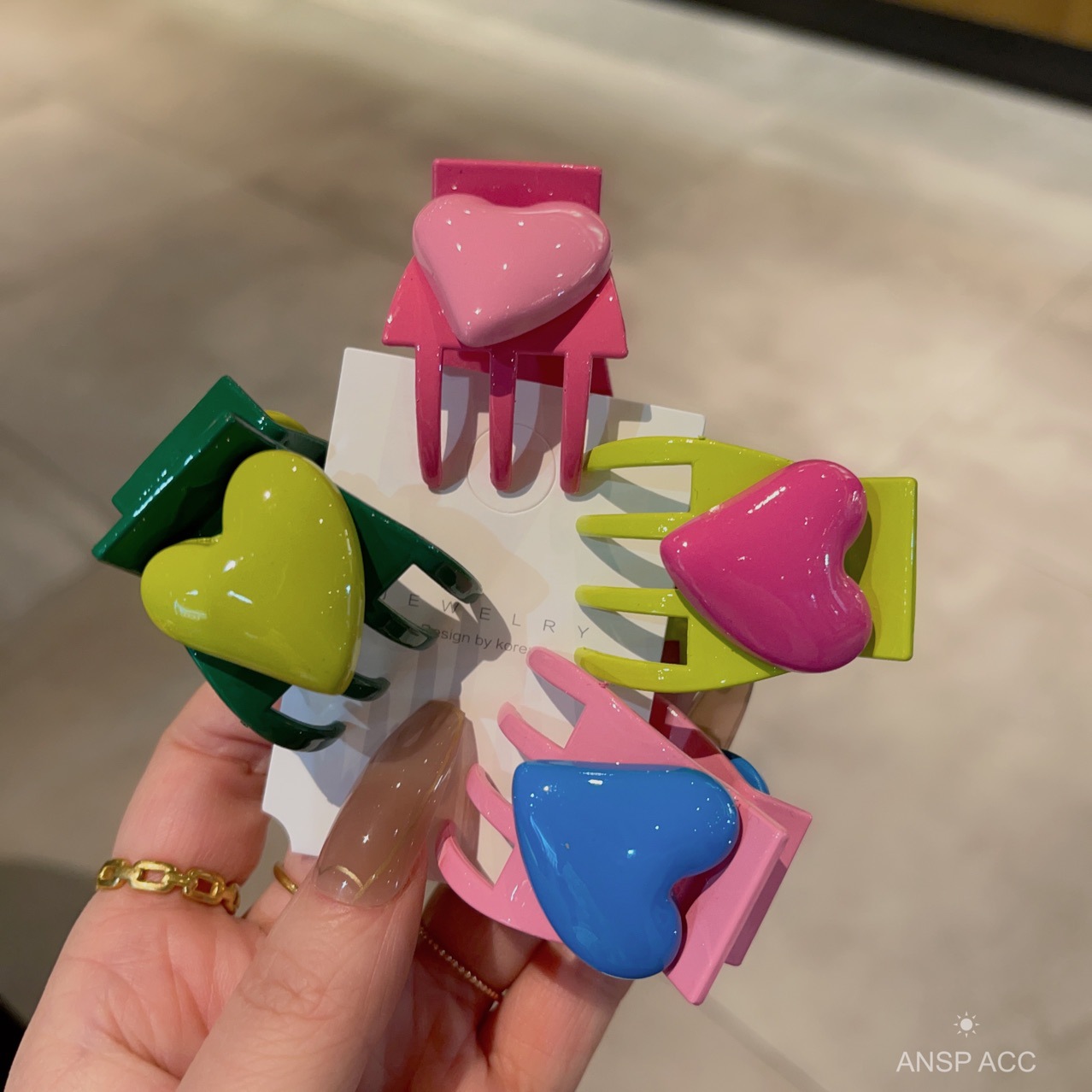 4pcs/set Colorful Heart Shape  - Women'S Fashion Korea recension och pris