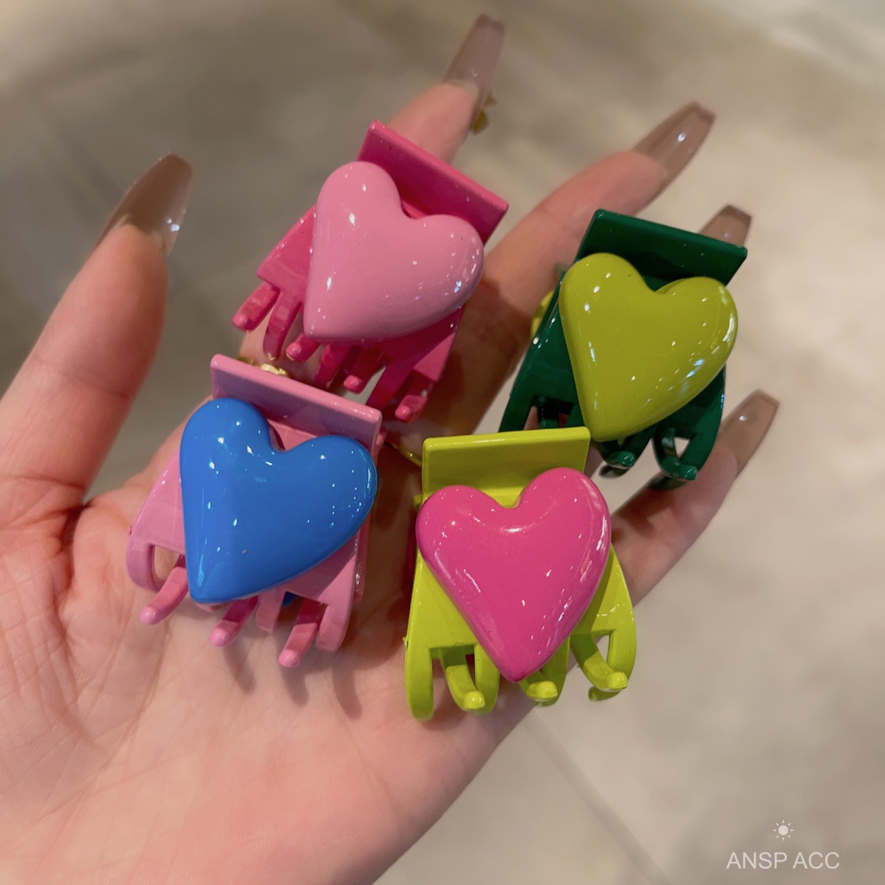 4pcs/set Colorful Heart Shape  - Women'S Fashion Korea recension och pris