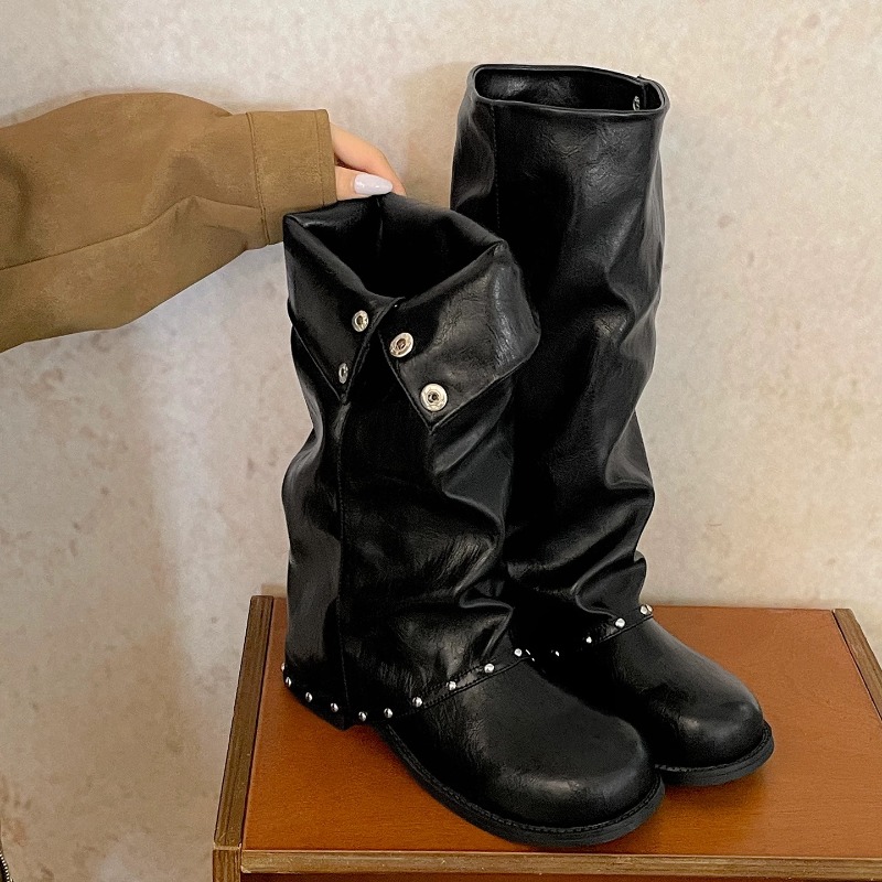 Ladies Slouchy Tube Tall Boots - Women'S Fashion Knee High Boots recension och pris