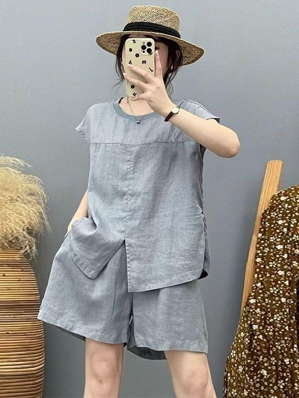 High-End Cotton Linen Set Wome - Women Fashion Over The Years recension och pris