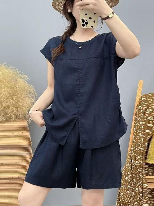 High-End Cotton Linen Set Wome - Women Fashion Over The Years recension och pris