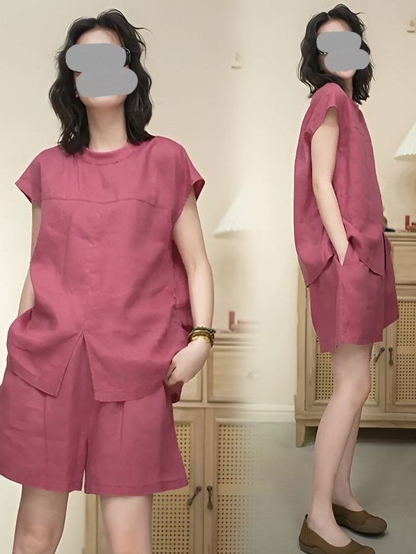 High-End Cotton Linen Set Wome - Women Fashion Over The Years recension och pris