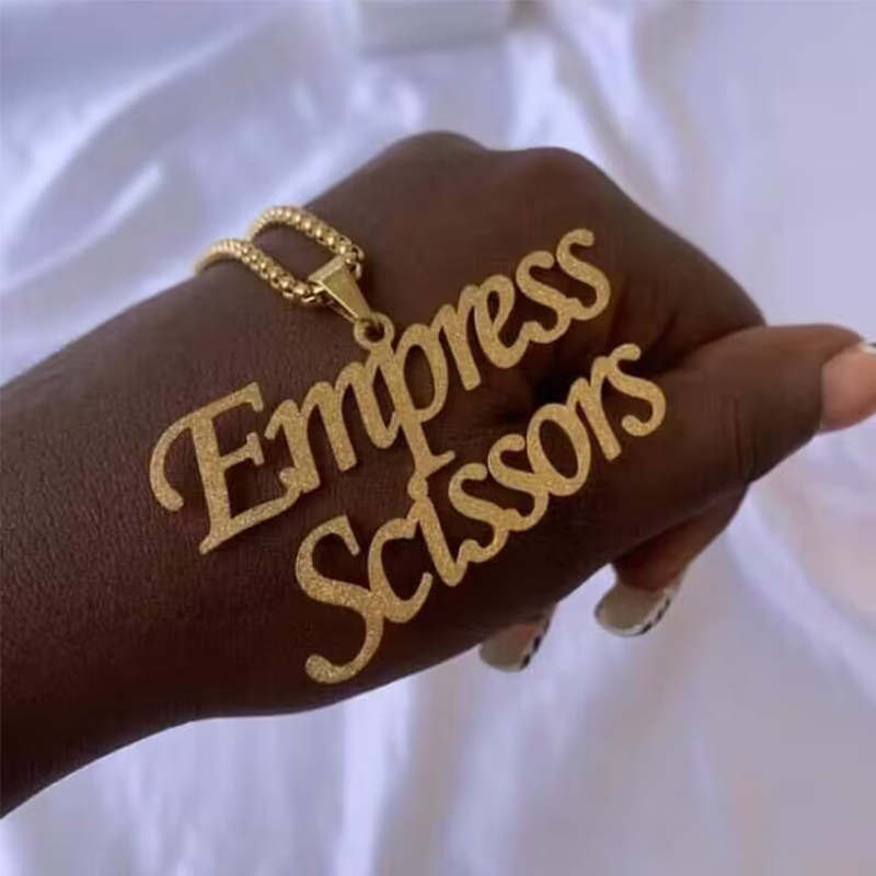 Custom Frosted Name Necklace f - Women Fashion Names recension och pris